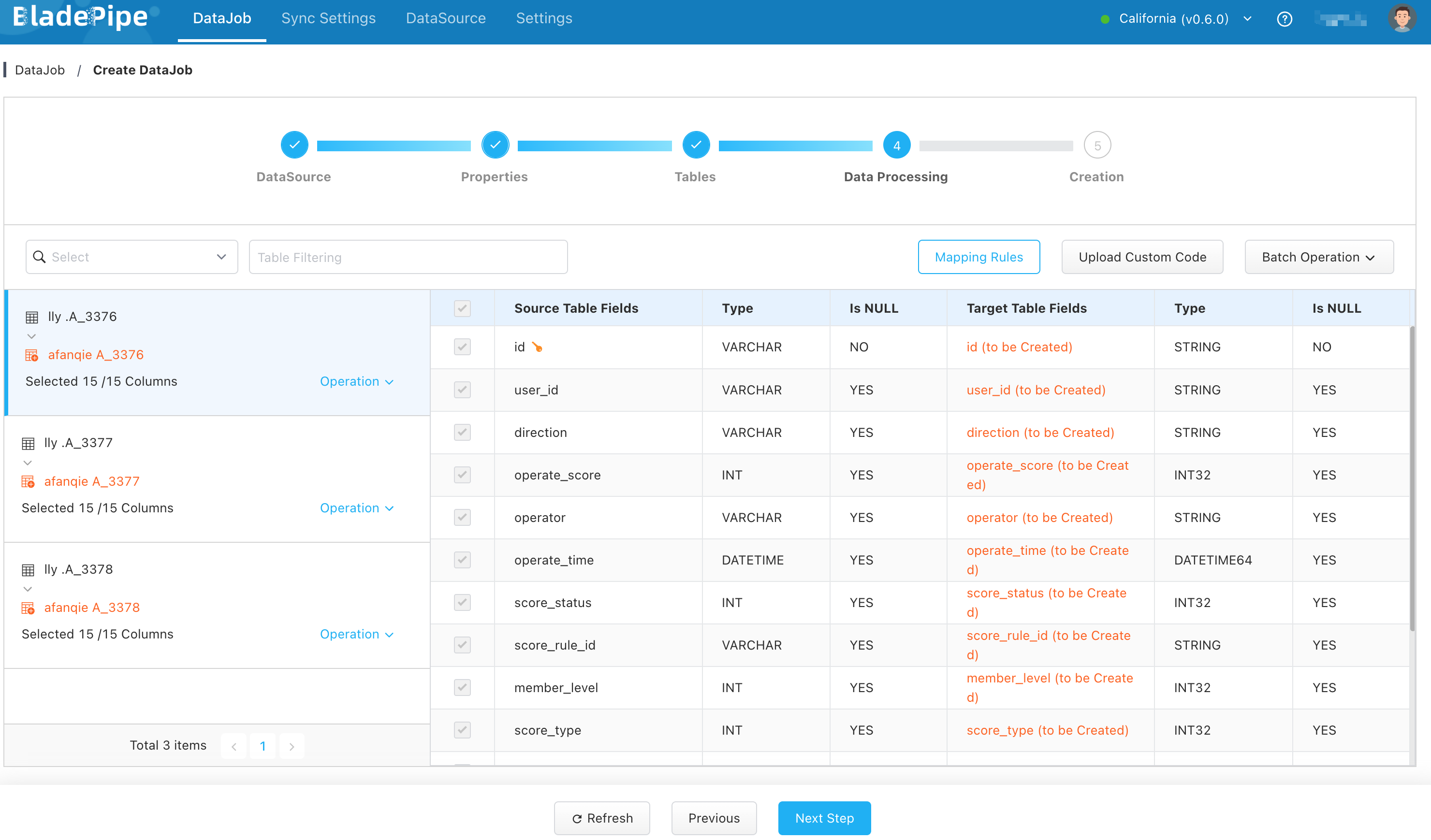 Выбор столбцов