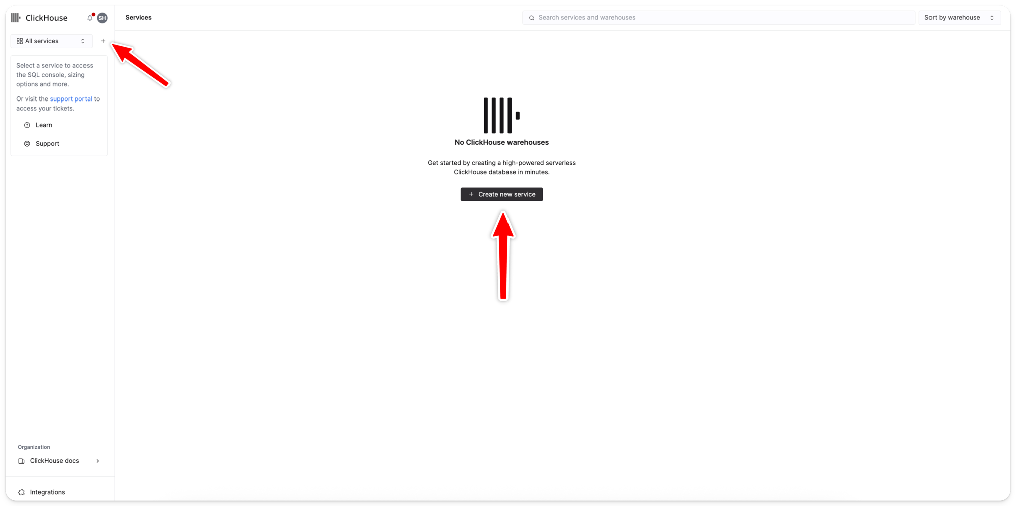 создание нового сервиса